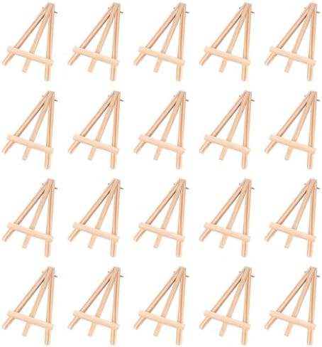 20 Pcs Small Wood Easels for Art and Display