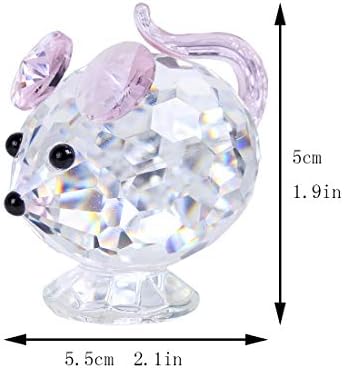 HD Pink Crystal Butterfly and Mouse Figurine Set