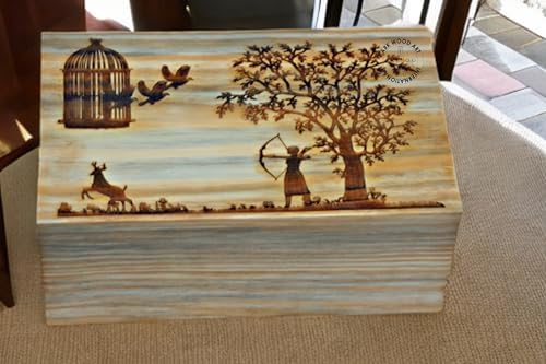 Life of Tree Urn for Human Ashes Handmade Wood