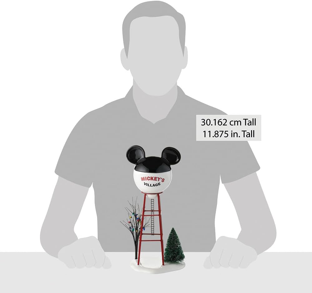 Department 56 Disney Village Mickey Water Tower Figurine 11875 Inch