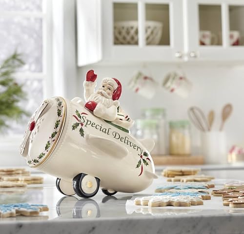 Lenox 863640 Holiday Airplane Cookie Jar 1