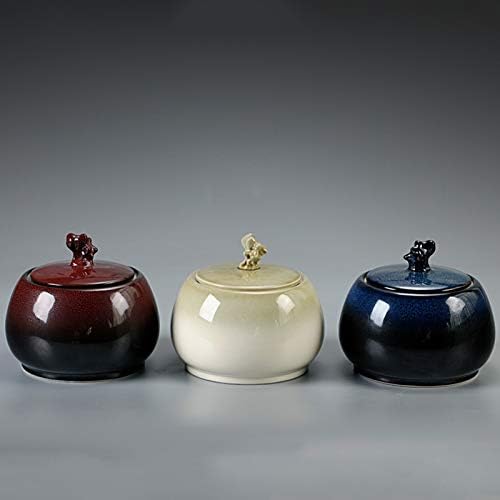 Mini Ceramic Cremation Urns for Human Ashes Beige