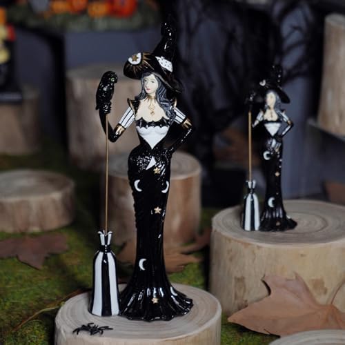 Newman House Studio Halloween Witch Figurine - Magic Broom Collectible Statue 25x175x75 in