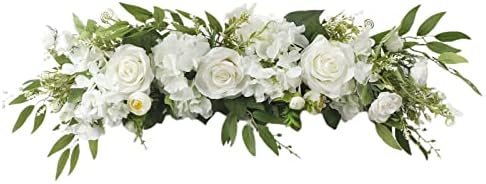 256 Inch Artificial Rose Flower Swag with Green Leaves
