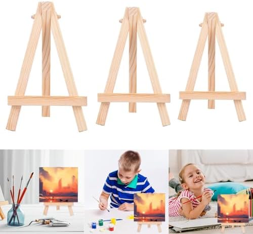 20 Pcs Small Wood Easels for Art and Display