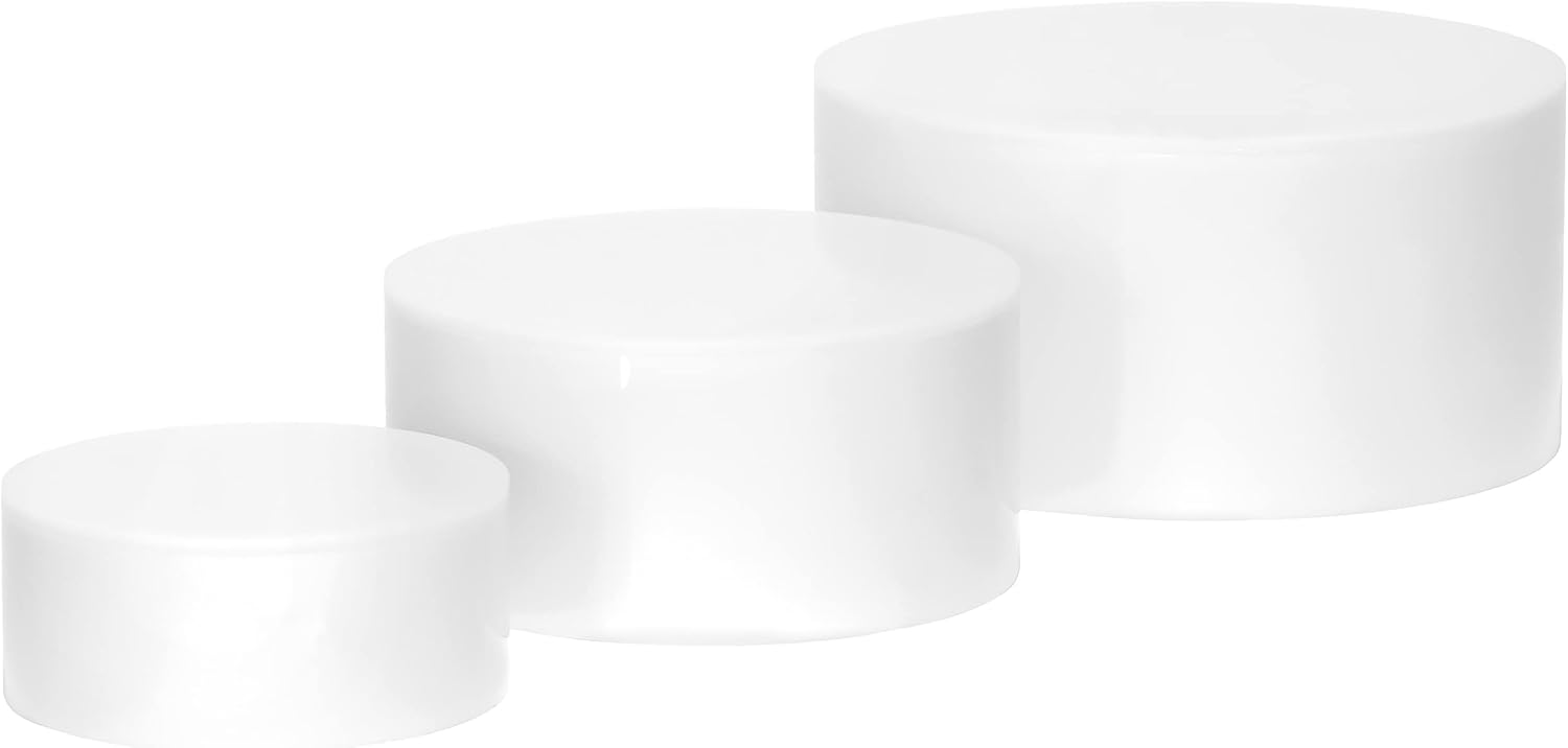 Red Co 3-Pack Acrylic Round Cylinder Display Riser Stands with Hollow Bottoms