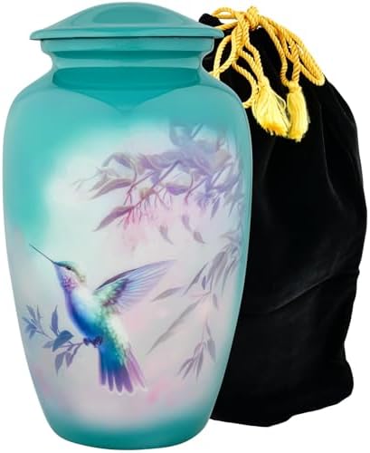 Blue Cremation Urn for Human Ashes - 200 Cubic Inches
