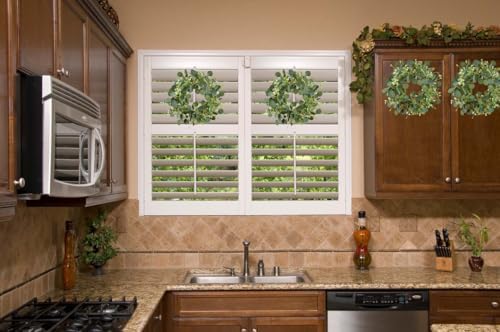 LSKYTOP 12 Inch Artificial Eucalyptus Wreath with Berries