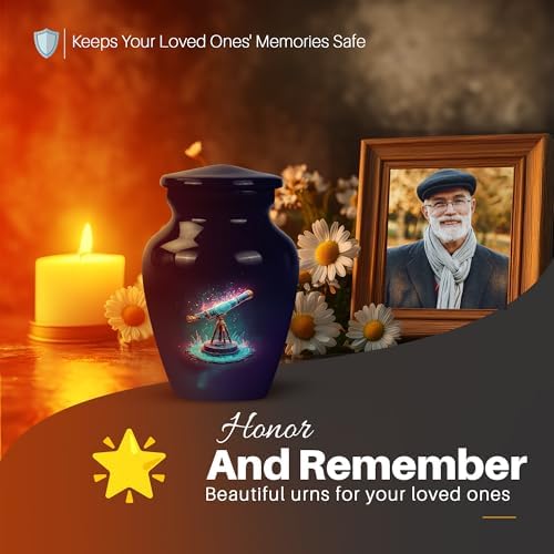 YATSKIA Blue Telescope Urn for Adult Ashes