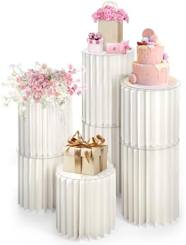 7PCS Foldable Cylinder Stands for Party Display