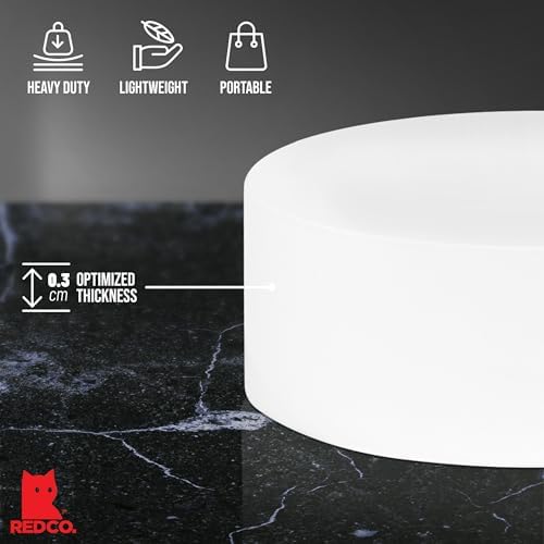 Red Co 3 Pack Acrylic Riser Stands Glossy White