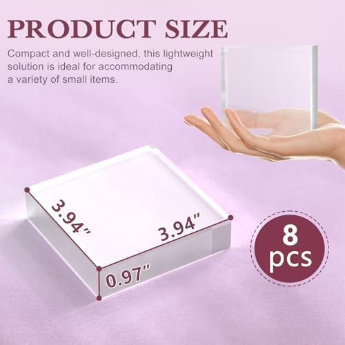 8 Piece Acrylic Base Stand for Display
