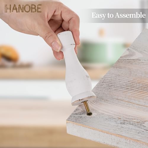 Hanobe Wooden Riser Decorative Tray with Farmhouse Style