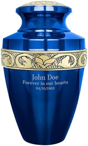 Trupoint Memorials Personalized Cremation Urn - Grecian Blue