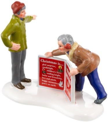 Department 56 Snow Village Greeting Accessory Figurine 335 Inch
