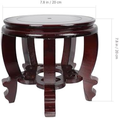 Hemoton 8 Inch Wooden Display Stand for Home Decor