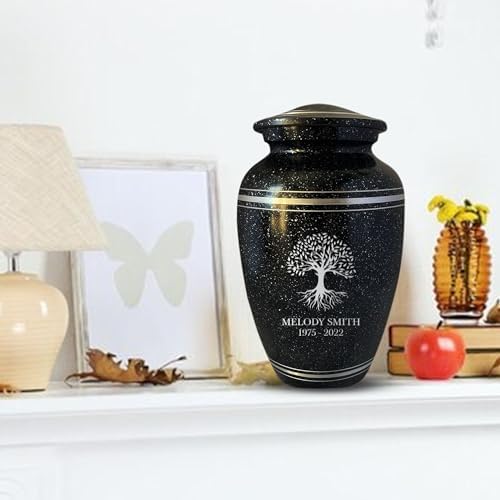 Personalized Aluminum Cremation Urn with Name and Office Joke Design