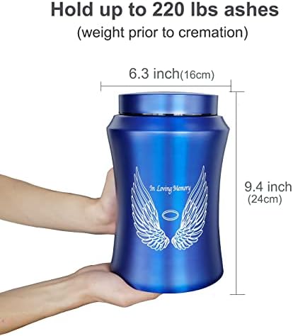 Large Urn for 220 lbs Human Ashes with Velvet Bag