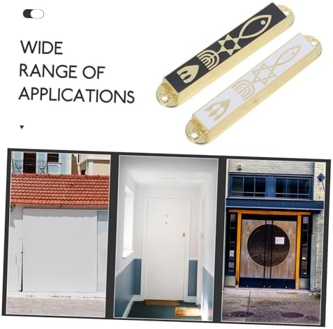 PRETYZOOM 2pcs Metal Mezuzah Door Decor Wall Art
