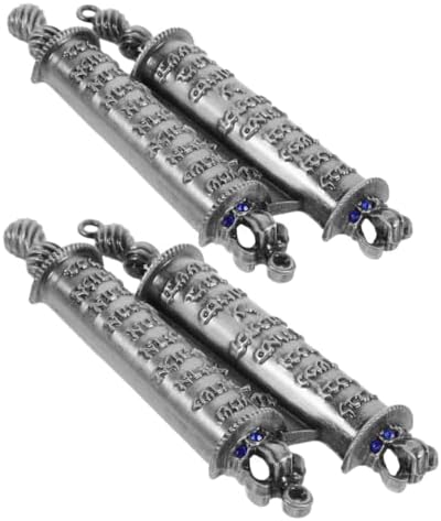 Metal Mezuzah with Engraved Blessing Scroll 2 Sets