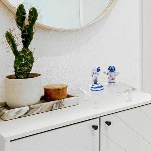 Clear Acrylic Pedestal Tray for Home Display