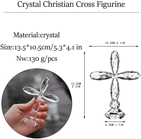 HD Crystal Cross Decor with 7pcs Glass Balls