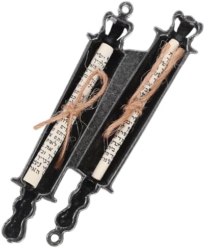 Kailiketiy Metal Mezuzah Scroll Set with Antique Finish