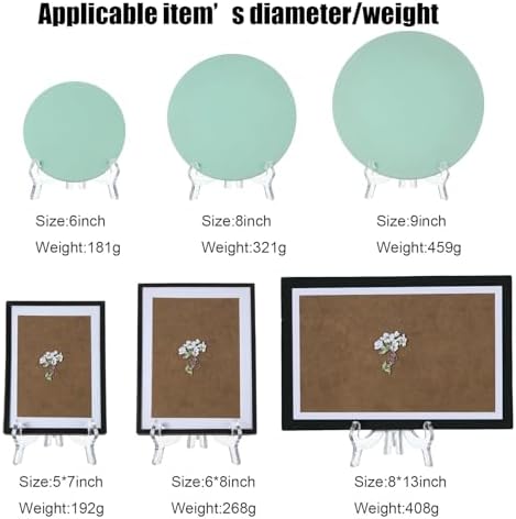 HESTYA 12 Pcs Clear Acrylic Easels for Display Decoration