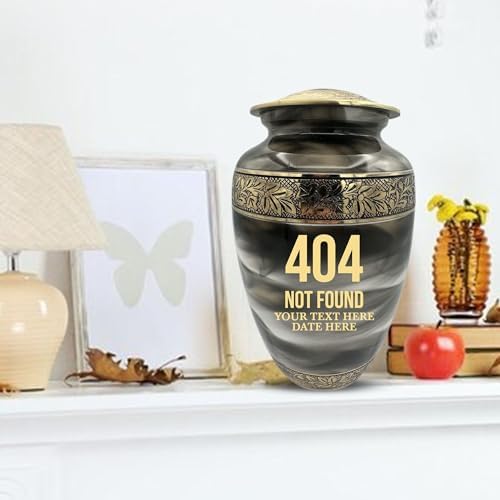Custom Cremation Urn with Tech Design and Engraving
