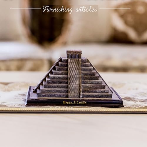 Mysterious Mayan Pyramids Statue Figurine Resin Craft Home Decoration