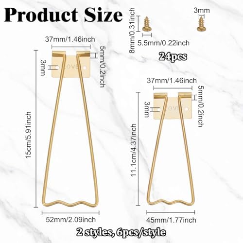 Fingerinspire 12pcs Photo Frame Easel Back Stand with 24pcs Screws
