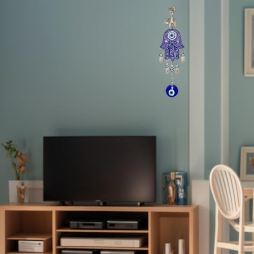 Betterdecor Blue Evil Eye Hamsa Hand Hanging Amulet