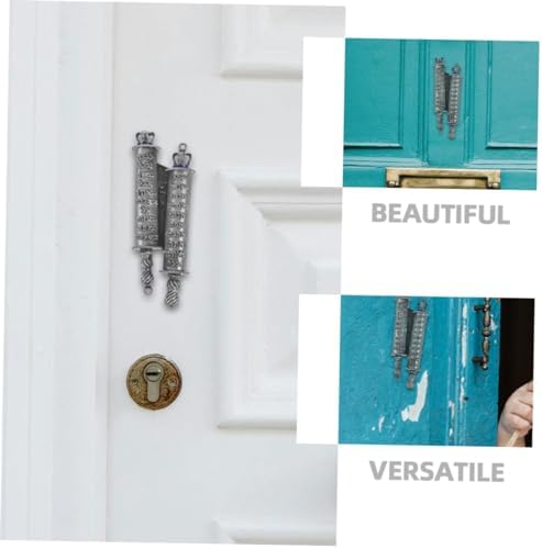 GRIRIW Jewish Door Decor Metal Mezuzah Scroll