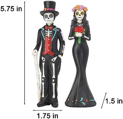 Day of the Dead Halloween Skeleton Couple Decor