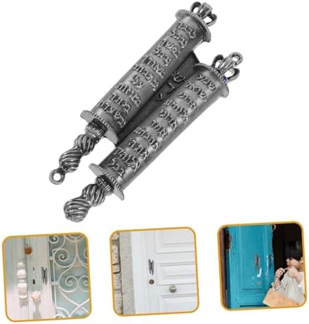 Kailiketiy Metal Mezuzah Scroll Set with Antique Finish