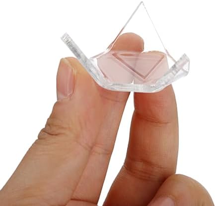 Hipiwe 12 Pack Acrylic Triangle Easel Stand for Collectibles