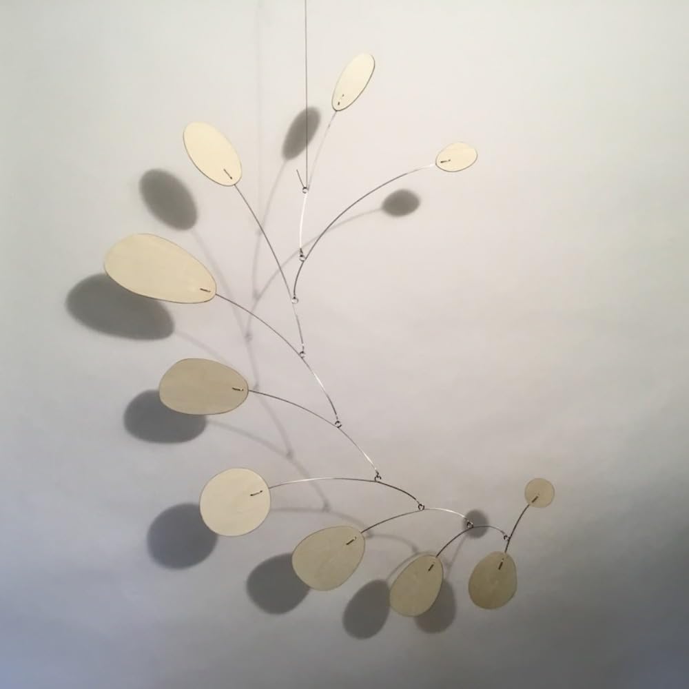 Modern Wood Art Hanging Mobile 21x27 In