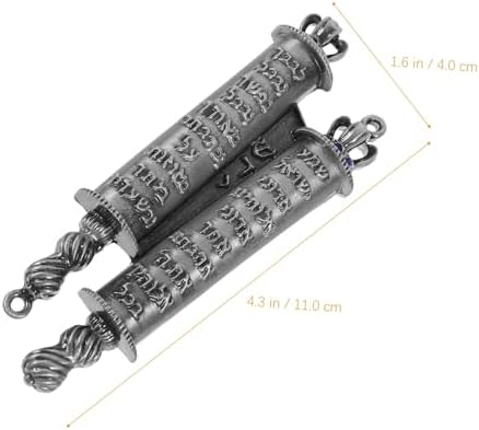 Kailiketiy Metal Mezuzah Scroll Set with Antique Finish