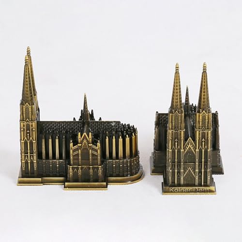 German Cologne Cathedral Statue Metal Crafts Collectible Figurine