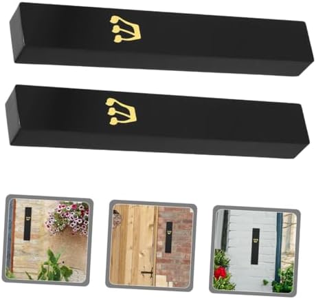Amosfun 2pcs Resin Mezuzah Case with Scroll Door Decor