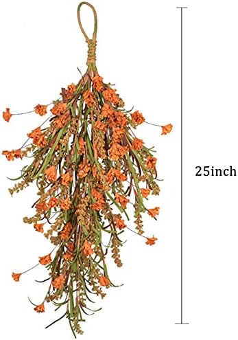 Ochine 25 Inch Autumn Harvest Wheat Ears Swag Garland