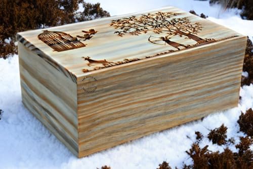 Life of Tree Urn for Human Ashes Handmade Wood