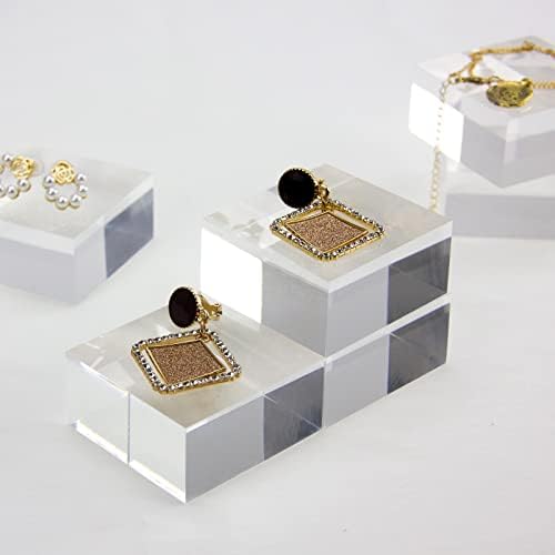 Clear Acrylic Display Risers Stand Blocks for Jewelry and Photography