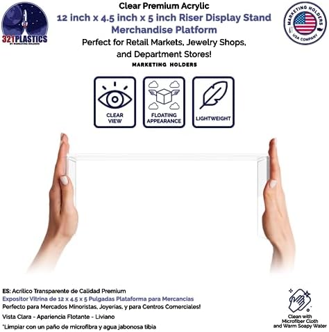 Marketing Holders Acrylic Display Riser Stand 12x45 Inch