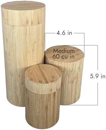 All-Natural Bamboo Urn for Human or Pet Cremated Remains