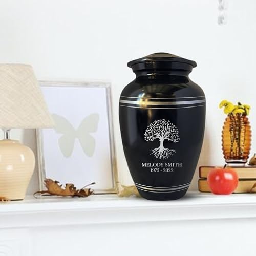 Personalized Aluminum Cremation Urn with Name and Humorous Design
