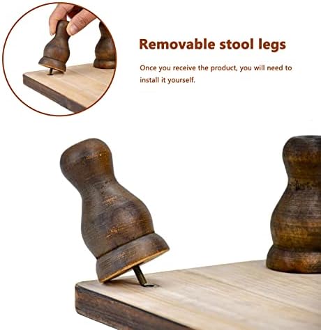 Rustic Brown Wooden Riser with Pedestal for Home Decor