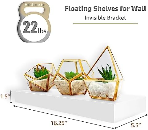 Sorbus Floating Shelves Wall Mount White 2 Pack