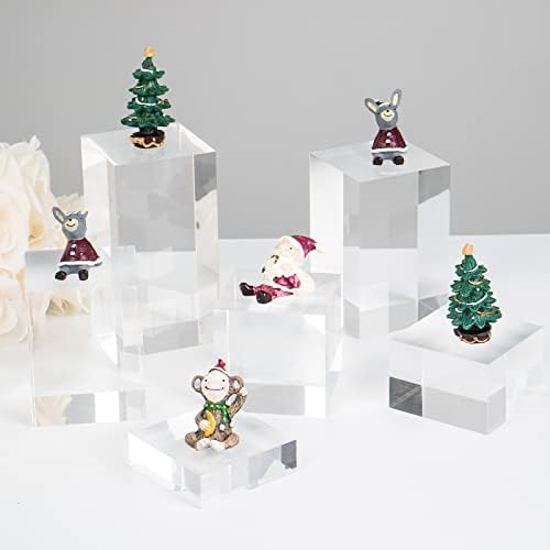 Clear Acrylic Cube Display Risers Set 31x31x1-6 Inch