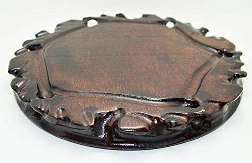 Rosewood Oriental Style Display Stand - 10 Dia x 1 H Black